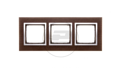 Simon 54 Nature Ramka potrójna drewno SREBRNE WENGE DRN3/84
