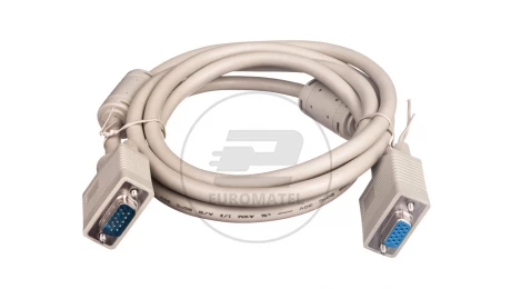 Kabel przedłużający SVGA Typ DSUB15/DSUB15, M/Ż beżowy 1,8m AK-310203-018-E