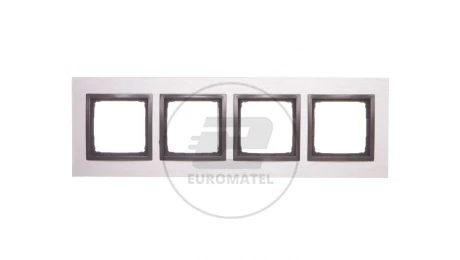 Simon 54 Nature Ramka poczwórna metal INOX YANG DRN4/76