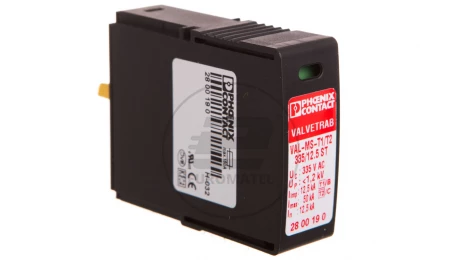 Wtyk z ochroną przed przepięciami B+C Typ T1+T2 12,5kA 1,2kV 335V AC VAL-MS-T1/T2 335/12.5 ST 2800190