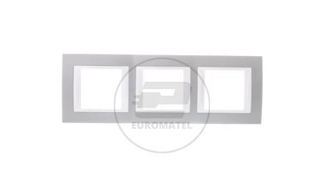 Unica Plus Ramka potrójna pionowa szary alabaster MGU6.006V.865