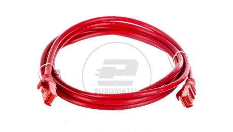 Kabel krosowy (Patch Cord) U/UTP kat.6 czerwony 2m DK-1612-020/R