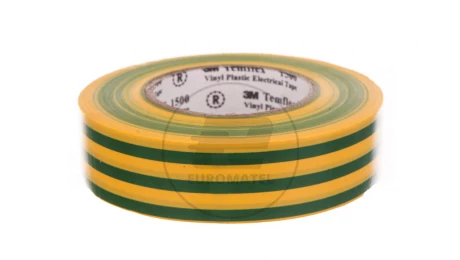 Taśma elektroizolacyjna Temflex 1500 żółto-zielona 19mmx20m DE272951133/7000062295