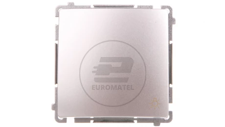 Simon Basic Przycisk światło 10AX 250V zaciski śrubowe srebrny mat BMS1.01/43