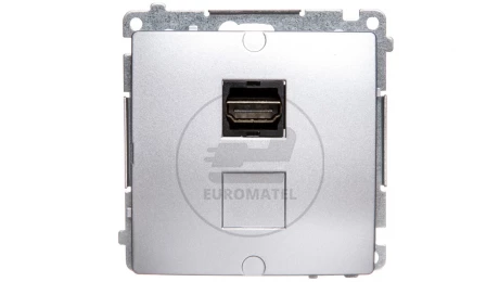 Simon Basic Gniazdo HDMI pojedyncze srebrny mat BMGHDMI.01/43