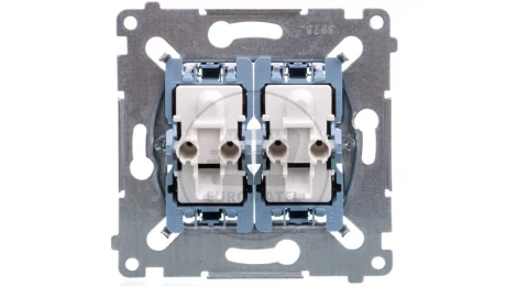 Simon 54 Łącznik krzyżowy podwójny mechanizm 10AX 250V SW7/2XM