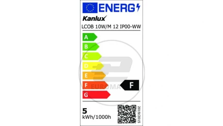 Pasek LED 12V LCOB 10W/M 12 IP00-WW 920lm/m 3000K barwa ciepła 37230