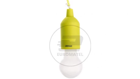 Bateryjna lampka nocna na sznurku 1W LED limonkowa OR-LA-1407/L