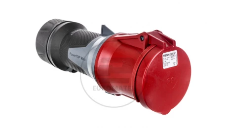 Gniazdo przenośne PowerTOP Xtra 63A 5P 6h 400V czerwone IP44 14112 MEN14112