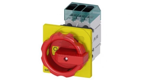 Rozłącznik główny/awaryjny 3P 40A 18,5kW AC23A 400V montaż tablicowy otwór centralny 22.5 mm pokrętło piórkowe 3LD3354-0TK53