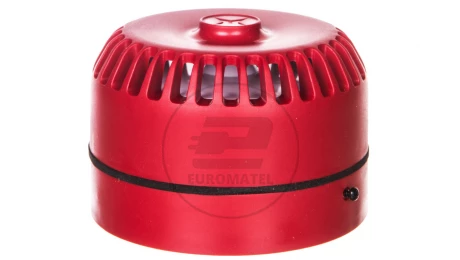 Sygnalizator akustyczny ROLP 9-28VDC 102dB czerwony płytki 32 tony CNBOP ROLP/SV/R/S 540501FULL-0389X