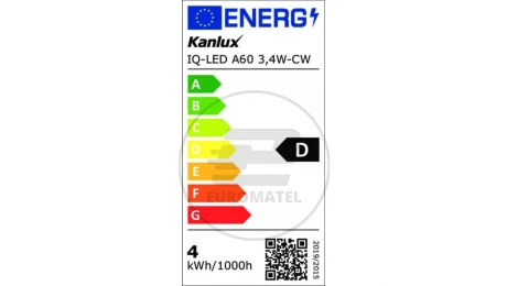 Żarówka LED E27 IQ-LED A60 3,4W-CW 470lm 6500K barwa zimna 3 lata Gwar. 36672