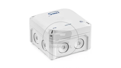 Puszka naścienna 85x85x54mm IP66 z membranami szara SNFK08 83168002
