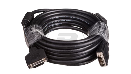 Kabel przedłużający DVI-D Dual Link Typ DVI-D(24+1)/DVI-D(24+1), M/Ż czarny 10m AK-320200-100-S