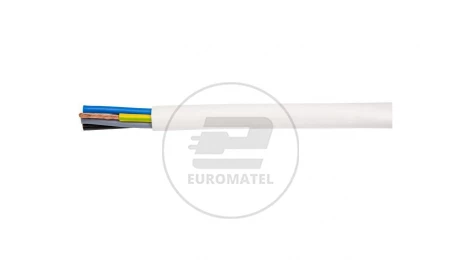 Przewód warsztatowy H05VV-F (OWY) 4x1,5 żo biały /25m/
