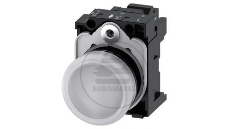 Lampka sygnalizacyjna kompletna 22mm biała LED 24V AC-DC tworzywo przył sprężynowe SIRIUS ACT 3SU1102-6AA60-3AA0