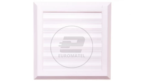 Kratka wentylacyjna 130x130mm fi 100mm biała żaluzja+sznurek rozpieracze T38