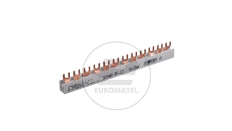 Szyna łączeniowa 3-fazowa 3F, S-12 63A 12 modułów 12mm2 E.4037A