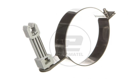 Uchwyt do rury spustowej fi 100mm nierdzewny z plastikiem 64.10/P NI /96421005/