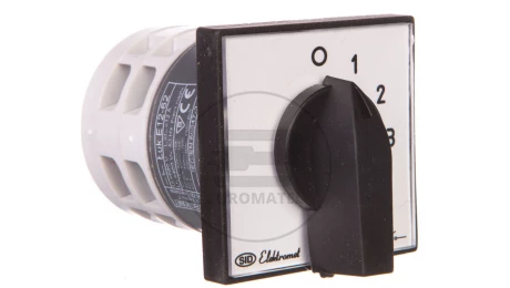 Łącznik krzywkowy 0-1-2-3 3P 12A IP65 z płytką Łuk E12-62 921262