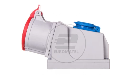 Gniazdo stałe COMBI okablowane z listwą przyłączeniową 5P 32A 400V czerwone/ 230V niebieskie GSC 32/5 IP-44 921845