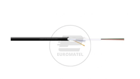 Kabel światłowodowy zewnętrzny 24 włókna (2x12 włókien) SM 9/125 OS2 G652D 1500N PE Fca czarny DK-B3924-O-SC-2 /bębnowy/