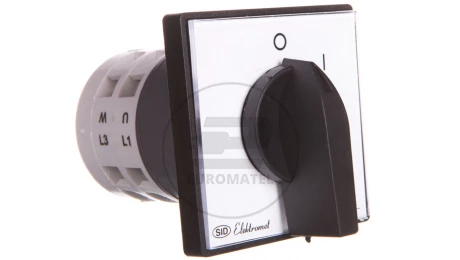 Łącznik krzywkowy 0-1 3P 25A IP65 Łuk E25-12 z płytką 952501