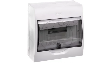 Rozdzielnica modułowa 1x8 natynkowa IP40 drzwi transparentne Easy9 EZ9E108S2S