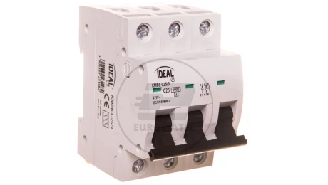 Wyłącznik nadprądowy 3P C 25A 6kA AC KMB6-C25/3 23148