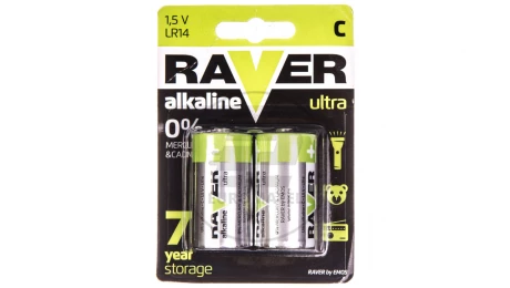 Bateria alkaliczna LR14 / C 1,5V RAVER ULTRA B7931 /blister 2szt./