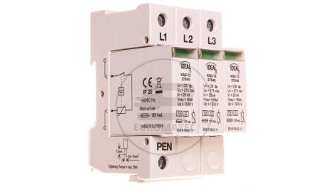 Ogranicznik przepięć C Typ 2 3P 20kA 1,3kV KSD-T2 275/120 3P 23132