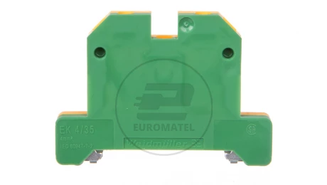 Złączka szynowa ochronna 2-przewodowa 4mm2 zielono-żółta EK 4/35 0661160000