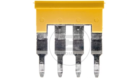 Mostek poprzeczny 4-torowy, raster 2,8mm żółty ZQV 4N/4 GE 1762620000