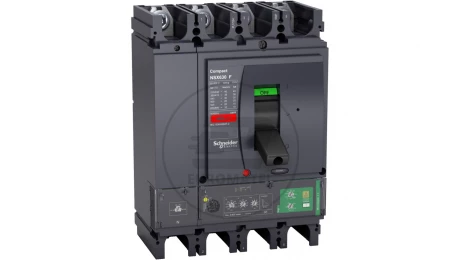 Circuit breaker Compact NSX630F, 36kA at 415 VAC, Micrologic 4.3 Vigi trip unit 570 A, 4 poles 3d LV433937