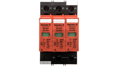 Ogranicznik przepięć C Typ 2+3 3P 40kA 1,8kV 280V VPU II 3 LCF 280V/40KA 1352790000