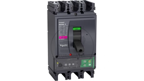 Circuit breaker Compact NSX400H, 70kA at 415 VAC, Micrologic 4.3 Vigi trip unit 400 A, 3 poles 3d LV433942