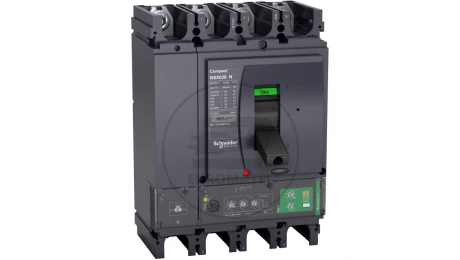 Circuit breaker Compact NSX630N, 50kA at 415 VAC, Micrologic 4.3 Vigi trip unit 570 A, 4 poles 3d LV433941