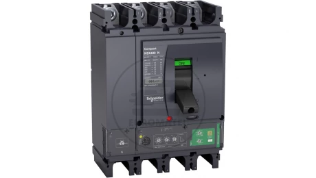 Circuit breaker Compact NSX400N, 50kA at 415 VAC, Micrologic 4.3 Vigi trip unit 400 A, 4 poles 3d LV433940