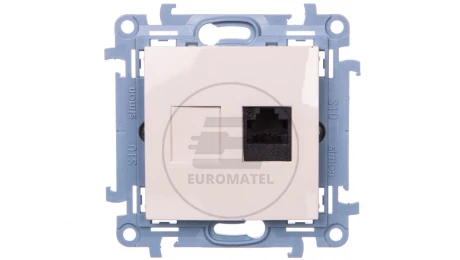 Simon 10 Gniazdo komputerowe pojedyncze RJ45 kat.6 kremowy C61.01/41