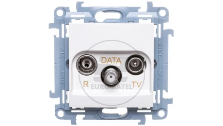 Simon 10 Gniazdo antenowe RTV-DATA biały CAD.01/11