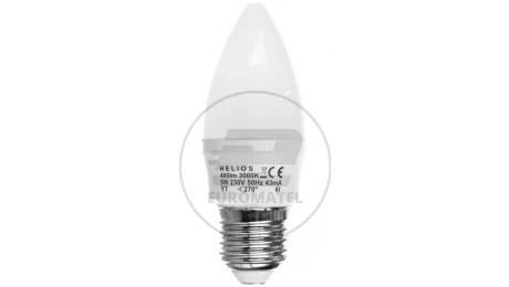 Żarówka LED świecowa 230V 5W E27 400lm C37 3000K 25000h LED-2716