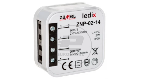 Zasilacz LED dopuszkowy 14V DC 2W ZNP-02-14 LDX10000027