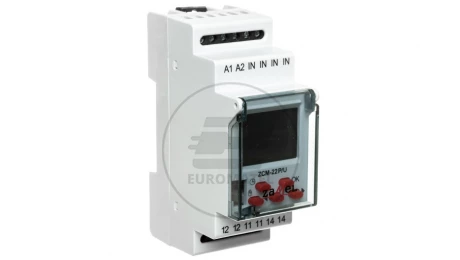 Programator czasowy cyfrowy 1-kanałowy tygodniowo-roczny pamięć zewn. 24-250V AC / 30-300V DC ZCM-22P/U EXT10000189