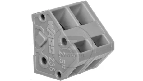 Listwa zaciskowa do płytek drukowanych 2-torowa szara raster 5/5,08mm 236-102