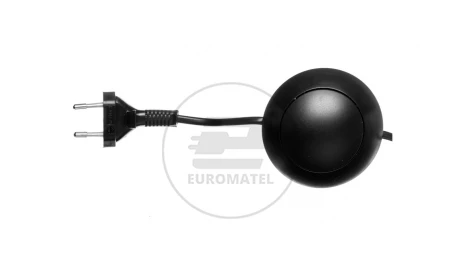 Przewód przyłączeniowy 250cm z wyłącznikiem i ściemniaczem /blister/ czarny SP/SN-250/2x0,75/BLI-CZN