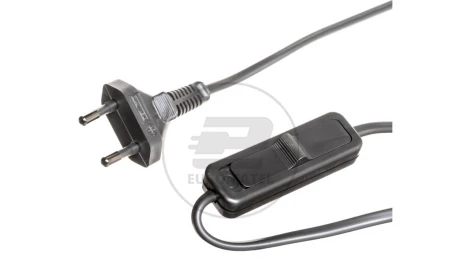 Przewód przyłączeniowy 2,5m z wyłącznikiem srebrny SP/W-250/2X0,75/WOR-SRB PRW10000494