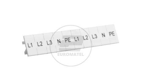 Przypinany pasek oznaczeń 5mm L1,L2,L3,N,PE NSYTRAB5L1N /10szt/