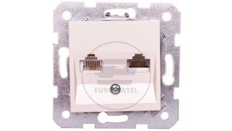 KARRE Gniazdo teleinformatyczne RJ11/RJ45 kat 5e krem 90963735