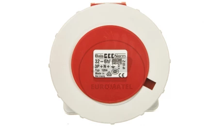Gniazdo tablicowe skośne 32A 5p 400V 6h IP67 1264