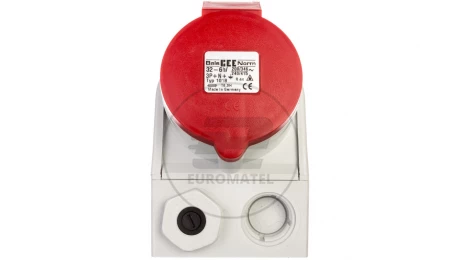 Gniazdo stałe Kombi 32A 5P 400V + 2P+Z 230V IP44 1018